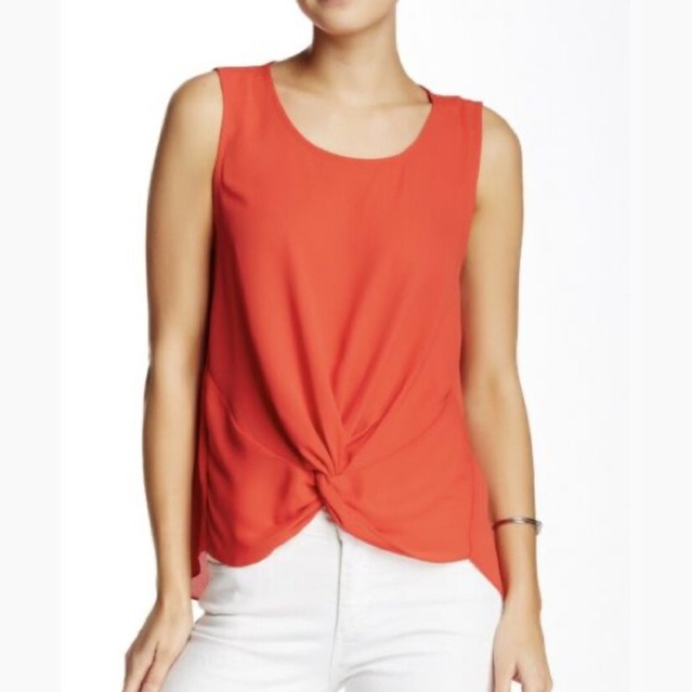 BCBG Knotted Front Tank Top